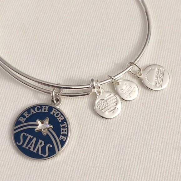 Alex & Ani Reach for the Stars Bracelet Silver Tone - Picture 2 of 7